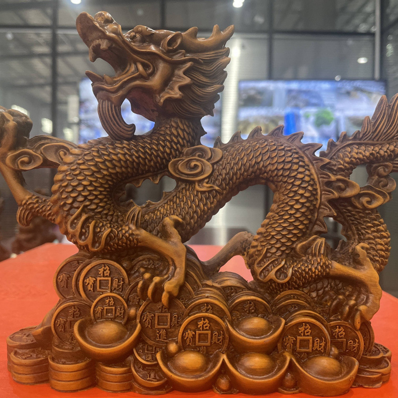 金銅五爪金龍装飾品富を引き寄せるボスオフィスリビングルーム玄関工芸品干支銅マスコット|undefined