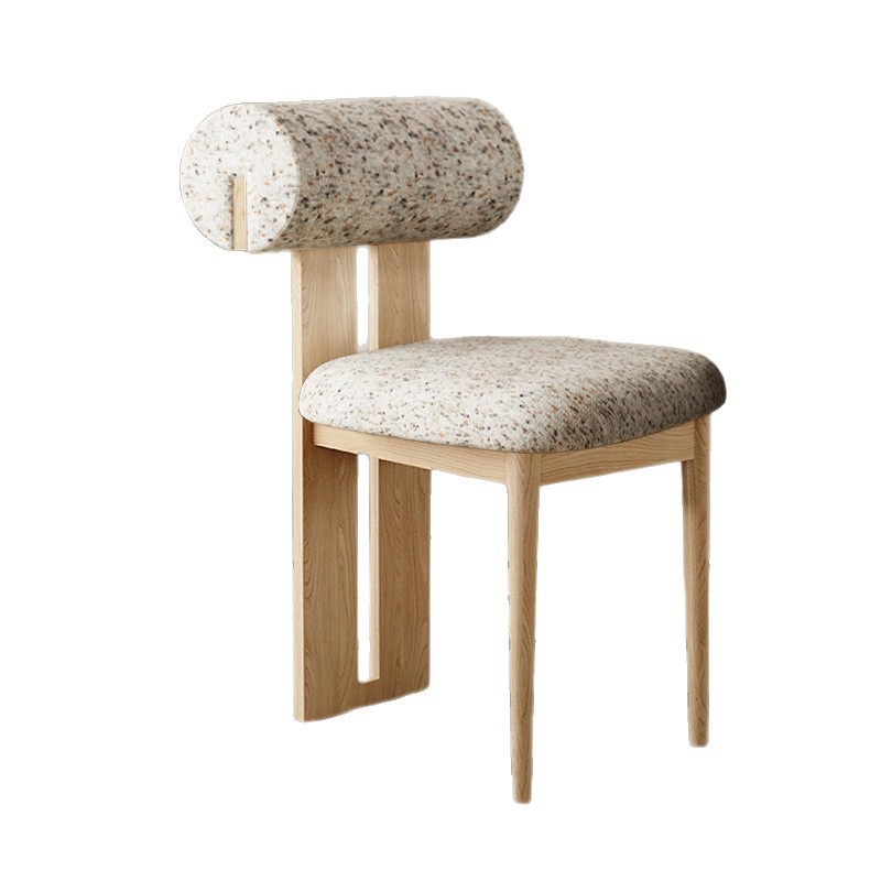 Silla de comedor de madera maciza nórdica para el hogar celebridad de Internet silla de respaldo simple y suave silla de diseño cafetería mesa de comedor comercial