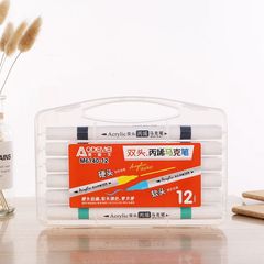 12色両頭アクリルマーカー、塗り絵、学生、アート、手帳、カラー、子供用品、ギフト