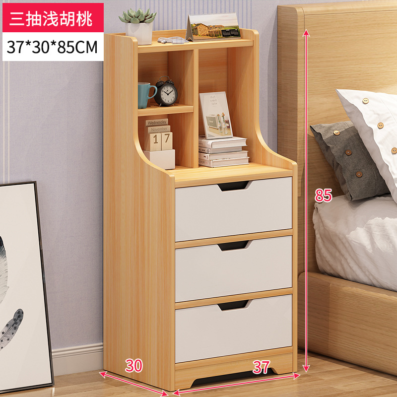 Tabernita de cabecera simple y moderna dormitorio pequeño estante de cabecera de cama de piso pequeño armario de almacenamiento casero armario de almacenamiento