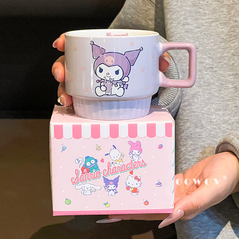 三丽鸥HelloKitty陶瓷马克杯女生高颜值情侣咖啡水杯家用生日礼物|undefined