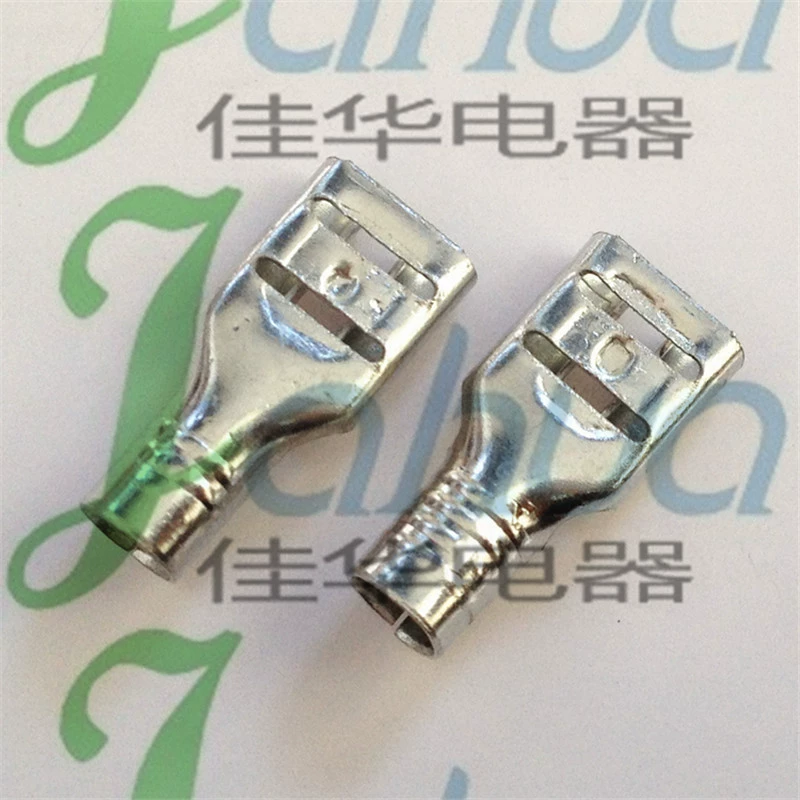 FDN2-250 Female sleeve spring end Cold crimp terminal 6.3 spring