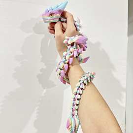 3D打印角龙男孩玩具摆件手办仿真动物模型贴眼睛夜光龙关节可动