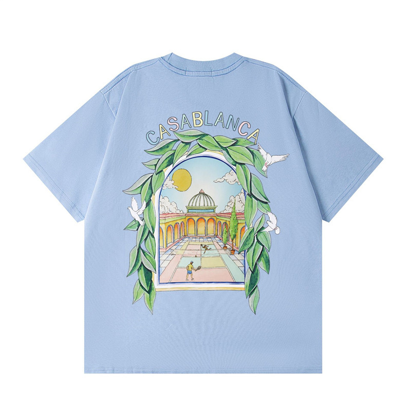 Casablanca L'Arche De Tennis T-shirt Pale Blue