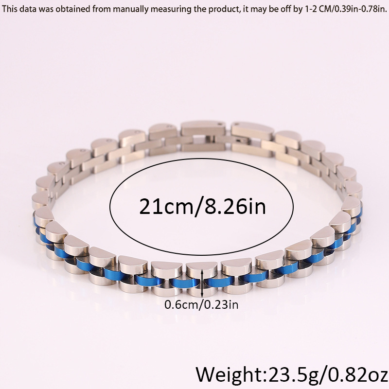 39g Weight 0.03µm-0.05µm Gold Plating Thickness PVD Coated Gold Plating Process 18K Real Gold Plated Plating Material Bracelets Classification 304 Stainless Steel Chain Material 1 Piece Quantity Business, Daily Occasion Titanium Steel Material Geometric Pattern Men's Gender Retro, Classic Style Style Plating Craft Retro Classic Style Geometric Titanium Steel Plating Men's Bracelets Men's Chain Bracelets 4