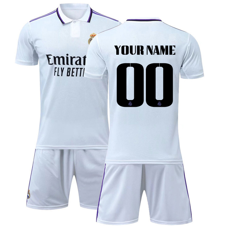 thumbnail for 2022 Golden Ball Real Madrid Benzema No. 9 uniform suit special edition jersey golden dragon pattern Jersey commemorative edition