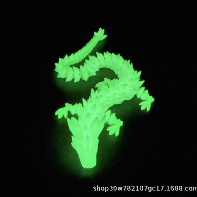 【跨境品质】3d打印水晶龙夜光彩虹水晶龙关节可活动玩具创意手办|undefined