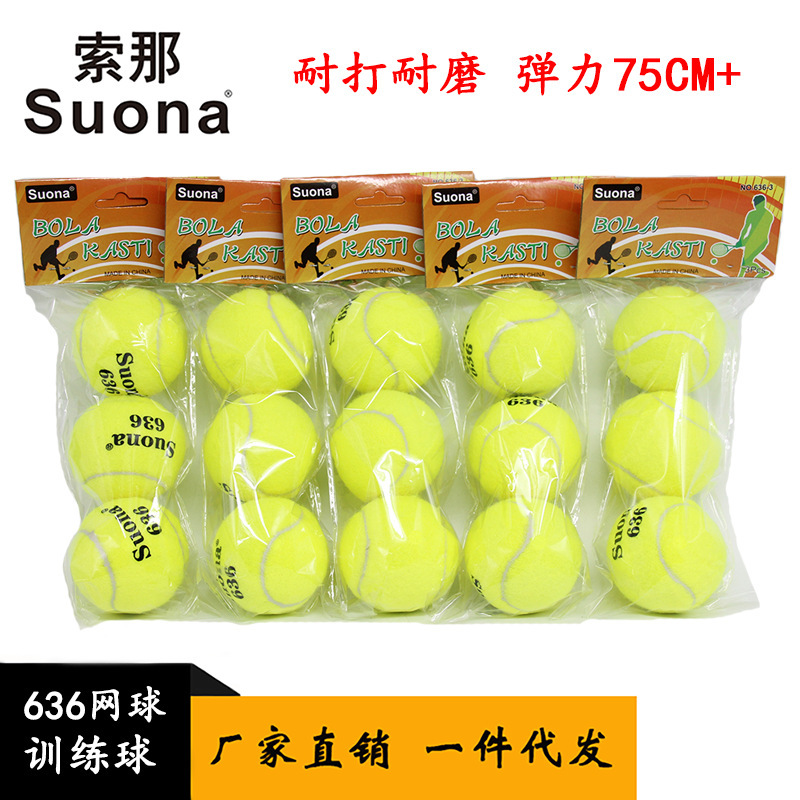 Factory Direct Sales Tennis Wholesale Training and Competition Special Rubber Tennis Woolen Chemical Fiber Pressure-Free Bag Ready Supply