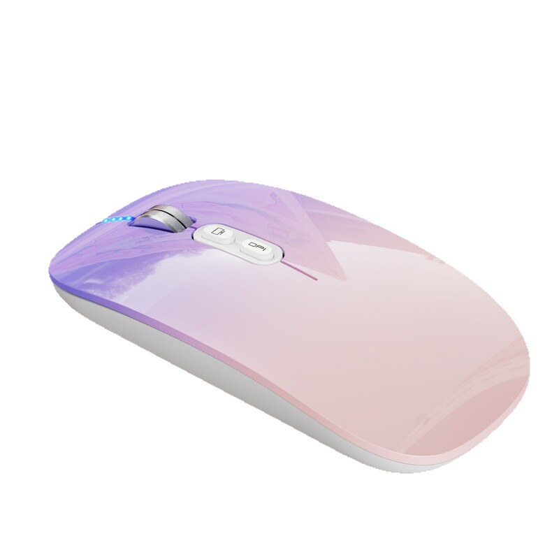 M103 グラデーションカラー充電式ワイヤレス Bluetooth マウス 2.4 グラムライトサウンドラップトップゲームマウスファッションマウス|undefined