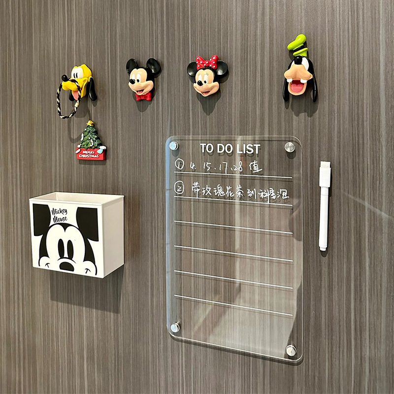 Tablero de exhibición de pegatinas de nevera Tablero de mensajes de pegatinas magnéticas Acrílico transparente puerta de hierro puerta de hierro