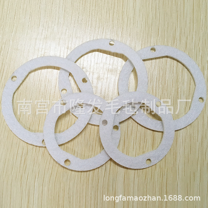 羊毛毡垫片密封垫 打孔缓冲减震异形毛毡垫  模切防震防滑羊毛垫