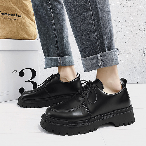 new leather shoes men's shoes Hong Kong style Japanese style forest style low top small leather cross-border casual shoes Martin shoes shoes