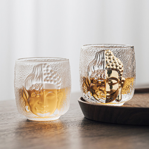 Buddha-Demon in a Moment Cup Crystal Glass Tea Cup Frozen Beaker Owner Cup Single Cup Gongfu Tea Cup Wholesale