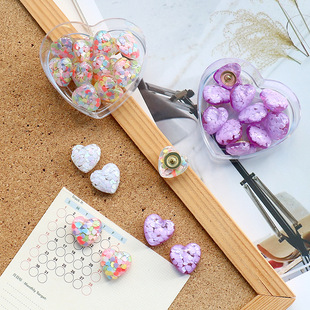 Amazon direct supply ins style cute Sequin Love flat drawing nail I-shaped nail art Cork felt board Press nail
