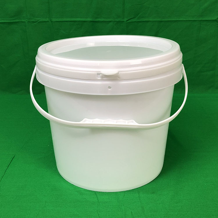 11L白色中式圆形塑料桶 涂料桶润滑油机油 化工圆桶