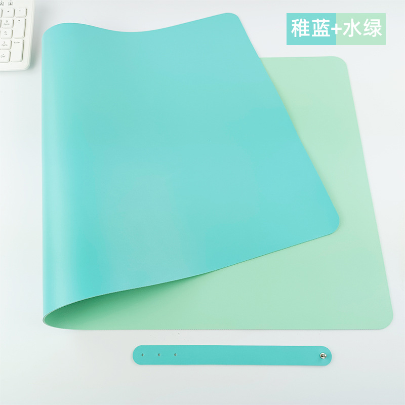 Alfombrilla de ratón de cuero de doble cara almohadilla de escritura de computadora de escritorio de la Oficina Creativa de gran tamaño almohadilla de ratón impermeable de cuero de la PU al por mayor