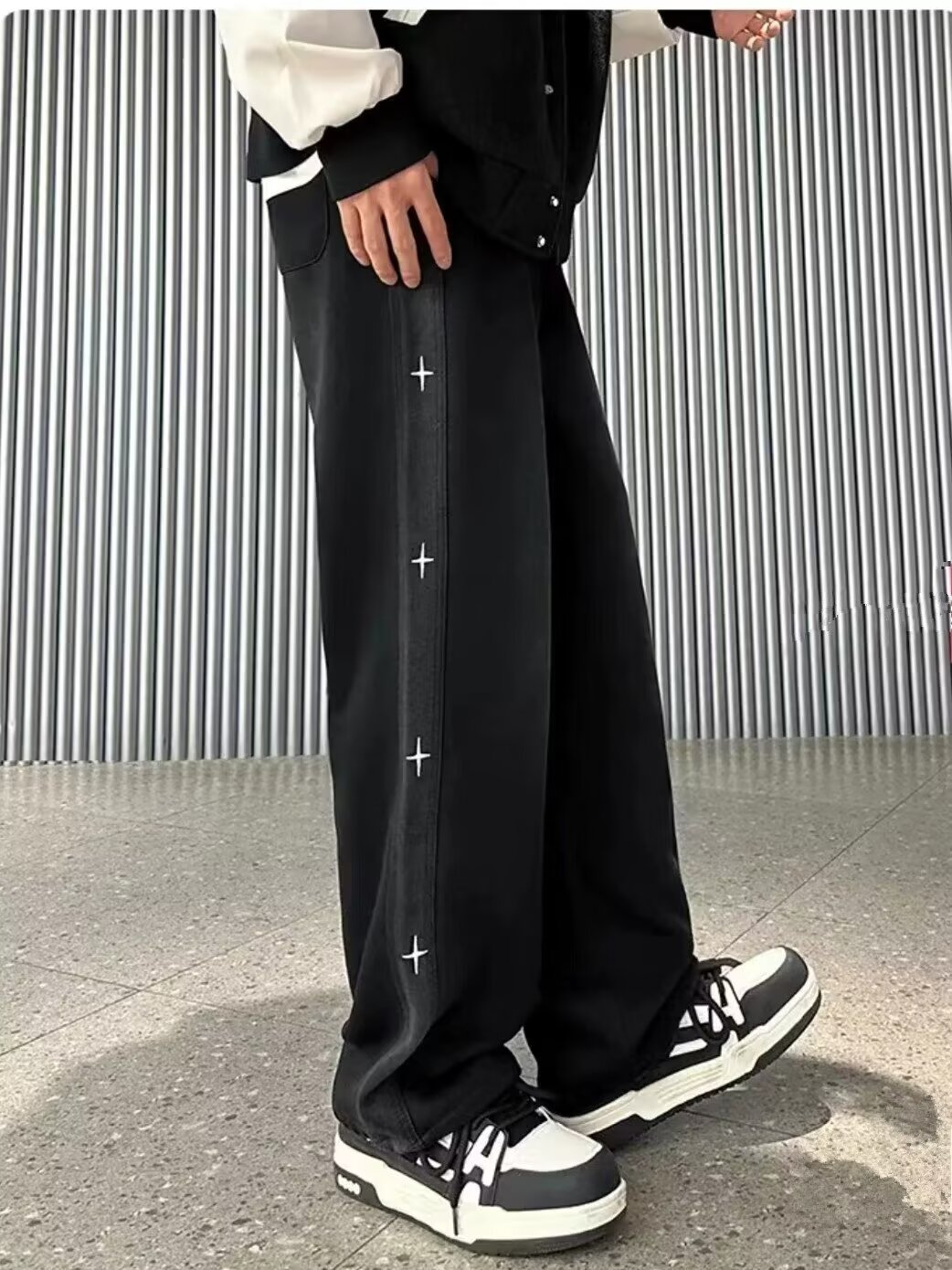 American Style Jeans High-End Vintage Loose High Street Wide-Leg Draped Straight Long Pants Trendy Men_mkmklike.com