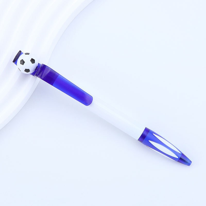 创意旋转足球按动圆珠笔黑色学生水笔顺滑油性笔办公商务签字笔|undefined