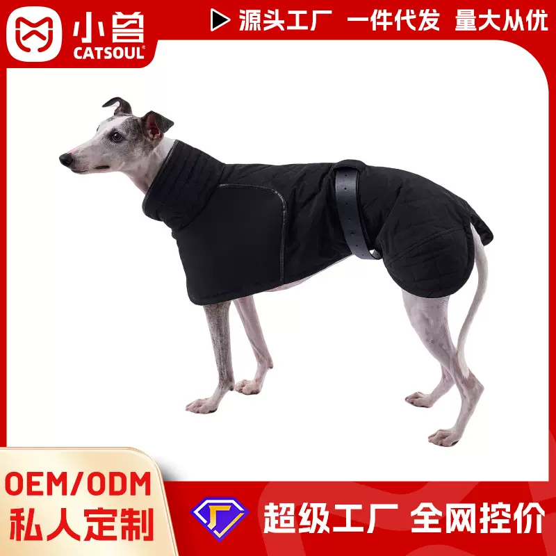 黑色酷炫狗狗衣服户外冲锋衣秋冬新款加厚宠物服饰跨境爆款披风