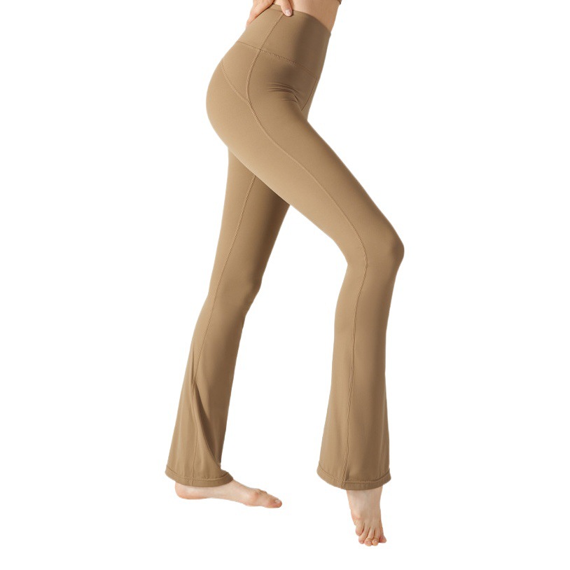 Pantalones de yoga micro acampanados europeos y americanos cintura alta Levantamiento de cadera desgaste exterior pilates pantalones de fitness profesionales Pantalones deportivos ajustados para mujeres verano