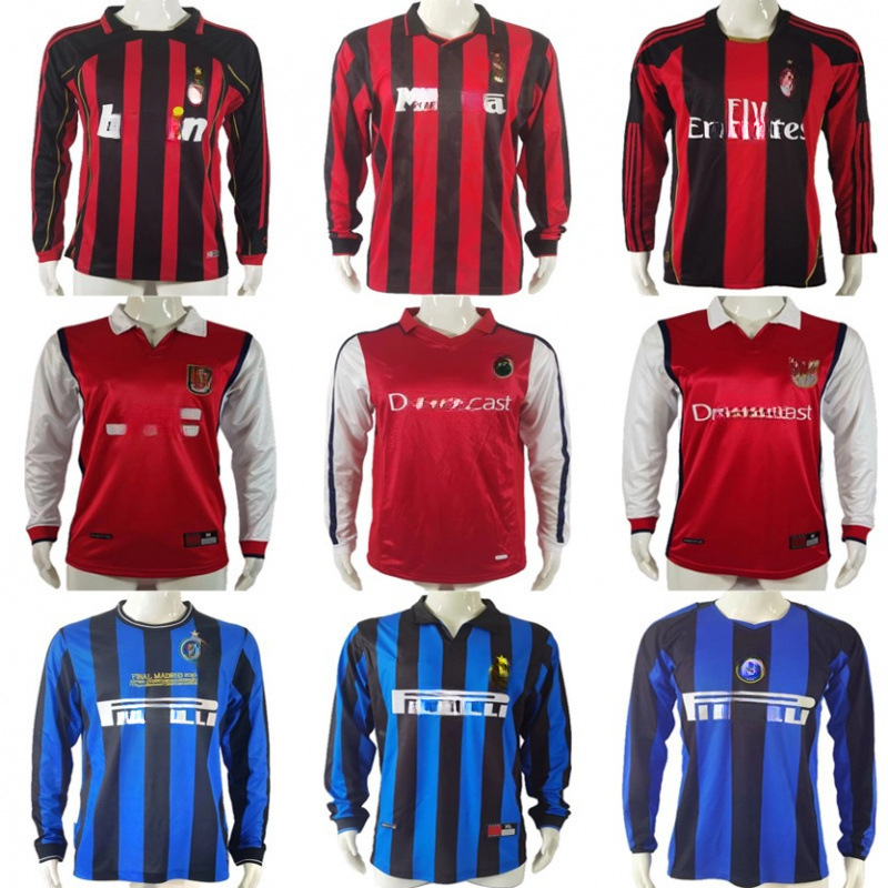 Long-Sleeved Retro Classic Jersey Japan Brazil Inter Milan Paris Argentina Ac Football Uniform