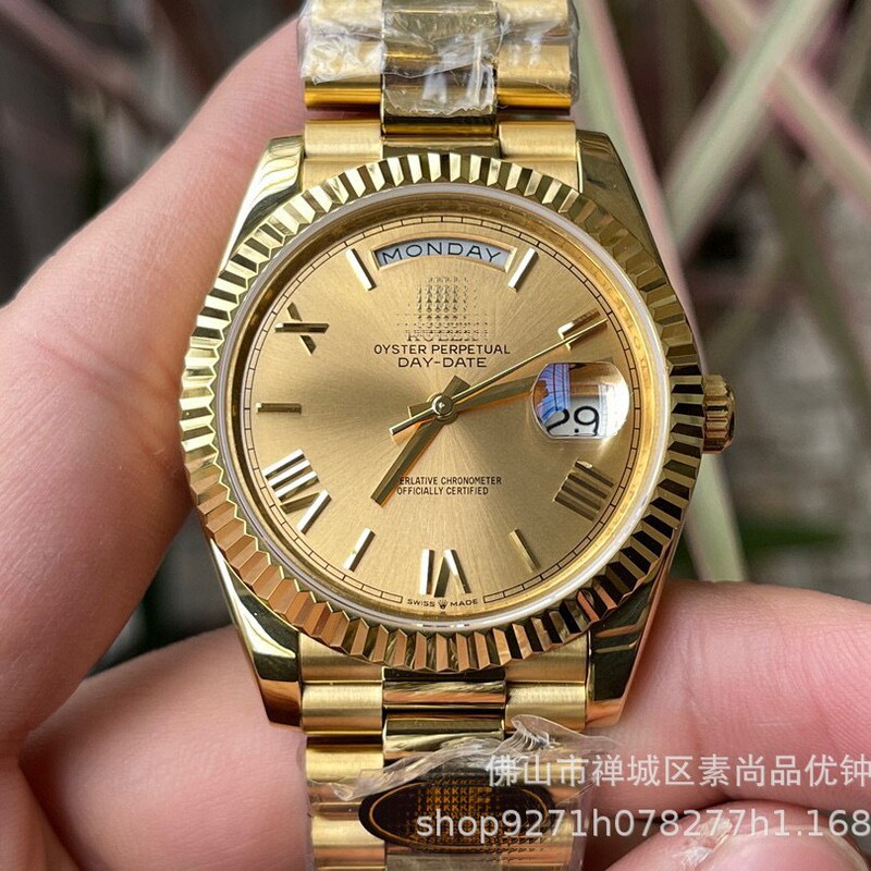 AliExpress Choice Week Double Calendar Log Roman Scale Yellow Candy Watch Men's Mechanical Watch Manufacturers AliExpress Choice Week Double Calendar Log Roman Scale Yellow Candy Watch Men's Mechanical Watch Manufacturers
