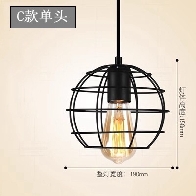 北欧のシンプルなバーのレストランのホテルの3つのシャンデリアのレトロな服の店の工業風の通路の階段の鉄芸の照明器具|undefined