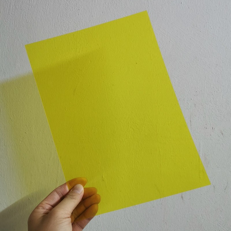Papel de vidrio de color hecho a mano transparente DIY hoja dura transparente papel de plástico colorido para niños A4A5PVC alas papel de color
