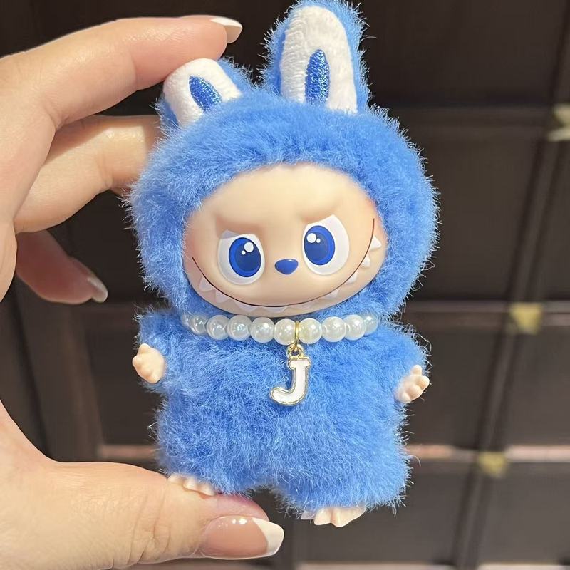 mini版labubu4代珍珠项链迷你拉布布挂件26个字母吊坠配件娃衣|undefined