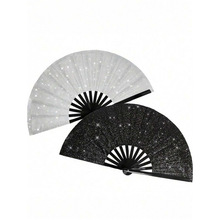 海外仓一件代发2025新款外贸 Decorative Fans 女士大号派对折扇