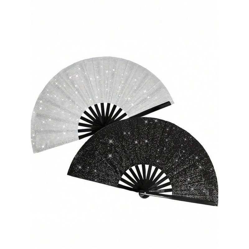 海外仓一件代发2025新款外贸 Decorative Fans 女士大号派对折扇