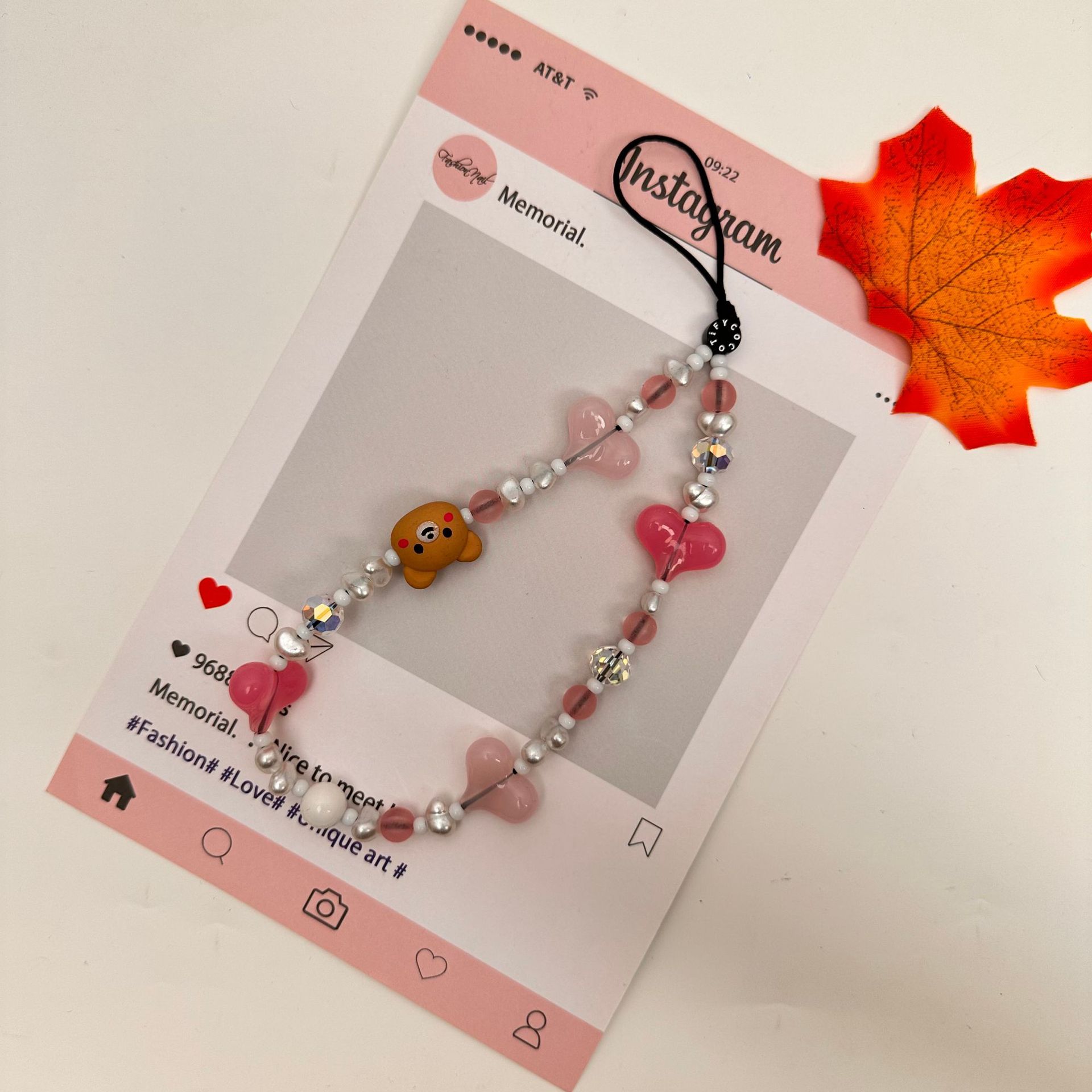 Moda simple amor serie de nubes de cadena de teléfono móvil bolso de cadena de teléfono móvil bolso de llavero colgante corto nicho diseño