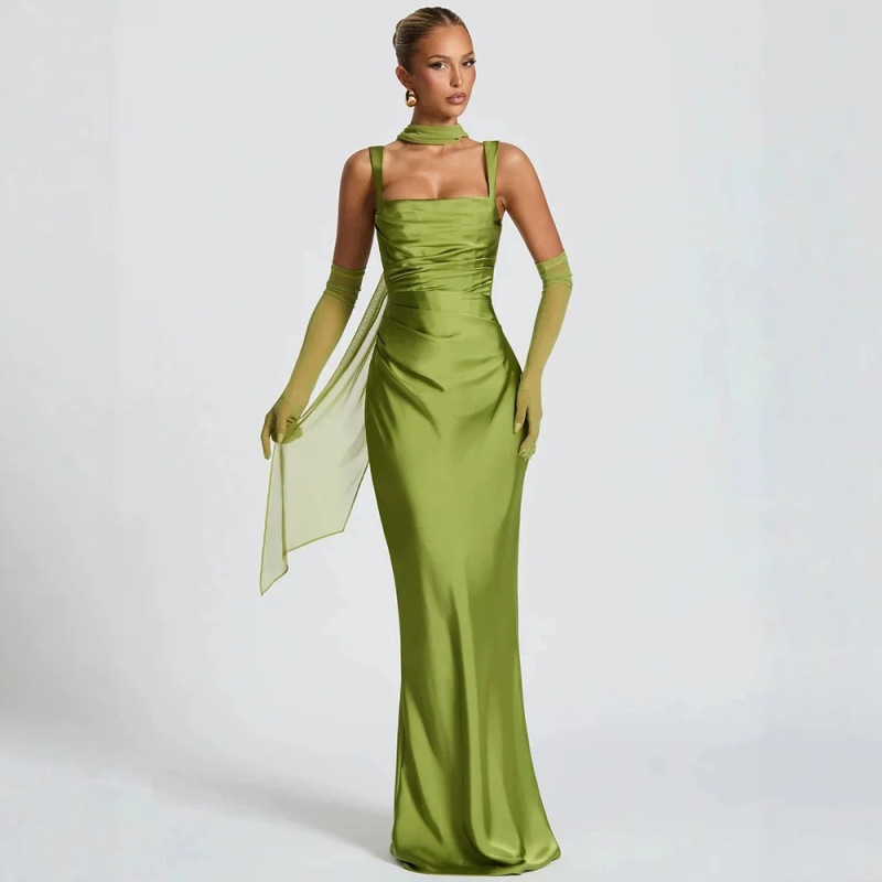 Foreign Trade Supply Satin Mermaid Gown Dress, Elegant Style for Evening Parties, Weddings, Bridesmaids, Graduation, and Long Ball Gown Dresses Foreign Trade Supply Satin Mermaid Gown Dress, Elegant Style for Evening Parties, Weddings, Bridesmaids, Graduation, and Long Ball Gown Dresses