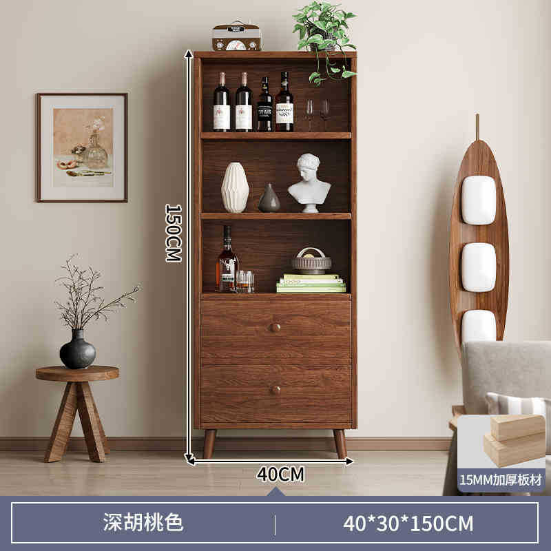 Estante de exhibición para té de estilo chino de madera maciza, pequeño gabinete multiusos, estante decorativo para sala de estar. image 11