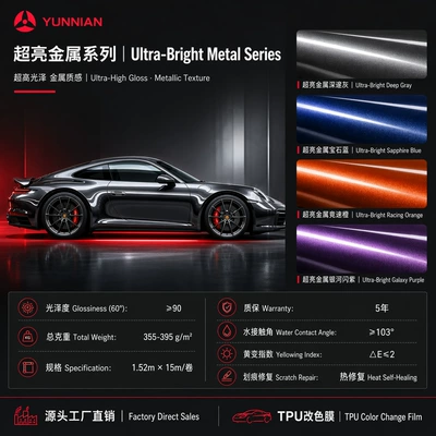 Auto Color Change Film ultra-bright metallic series, glossy color