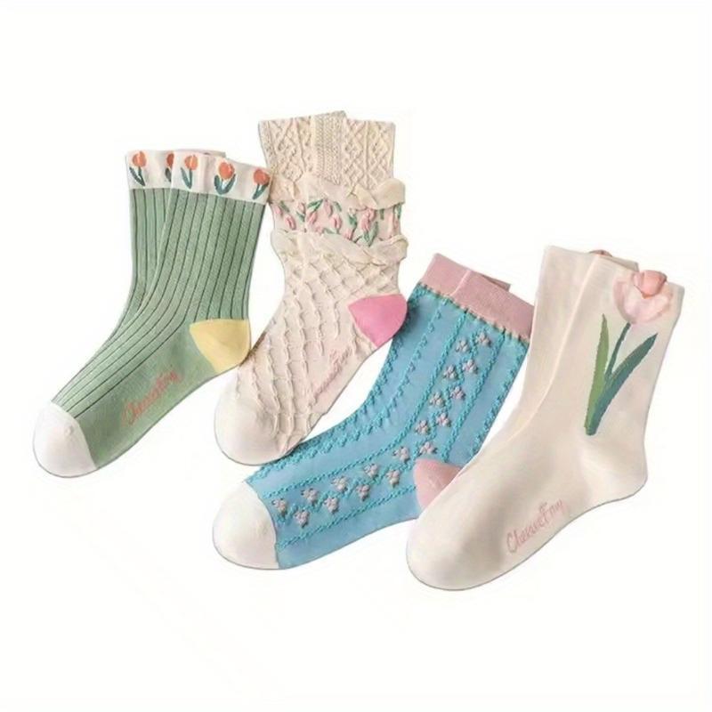 2025 New Cross-Border Dropshipping Tulip Lace Ruffled Ankle-Length Casual Women's Socks