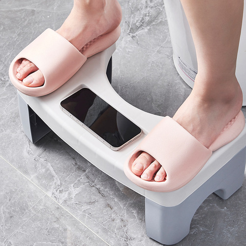 Thickened toilet squat pan gadget, toilet bathroom sitting stool footrest stepping stool