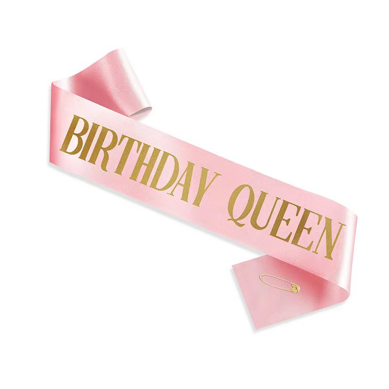 Carta europea y americana corona Feliz cumpleaños correa de hombro partido pelo corona traje diadema al por mayor