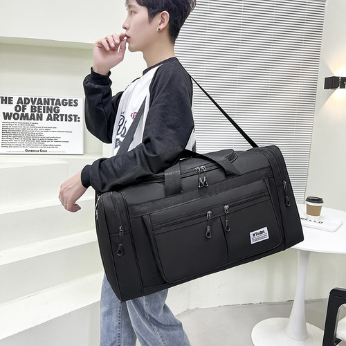 旅行包男简约大容量斜挎手提款网红短途出差旅游行李袋运动健身包