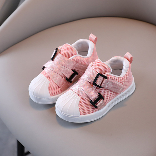 Dropshipping boys' anti-kick sneakers, foreign trade soft-soled sports shoes, spring and autumn girls' shoes, baby breathable casual shoes