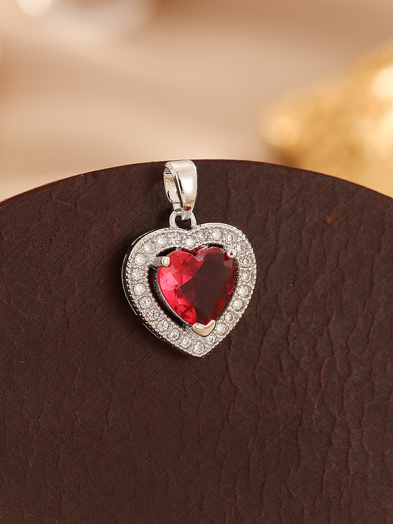 6g Weight Pendant Jewelry Making Type Zircon Inlay Material DIY Jewelry Accessories Classification 1 Piece Quantity Copper Material Heart Shape Pattern Inlay Design Simple Style, Classic Style Style 1 Piece Copper Zircon Heart Shape Pendant 1