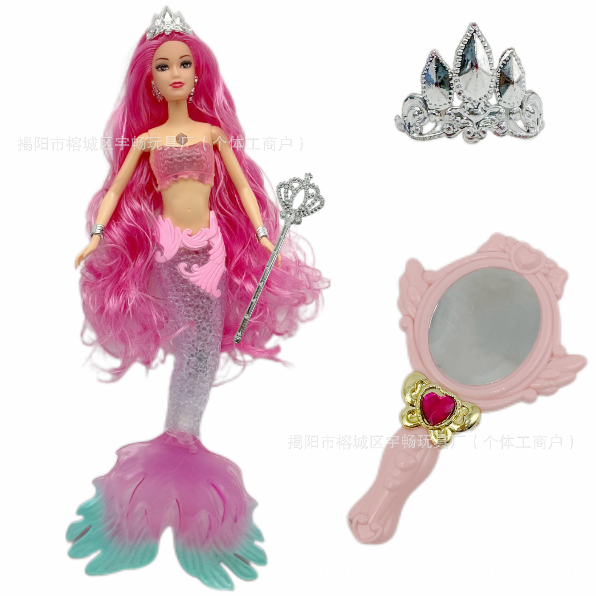 Barbie Doll 11.5 Inch 35cm Light Music Mermaid Princess Girls Play House Gift Toys Wholesale