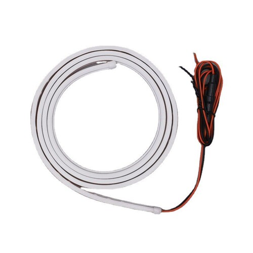 Car start scan through-type daytime running lights silicone hood lights hood decorative lights mid-grid LED modified lights