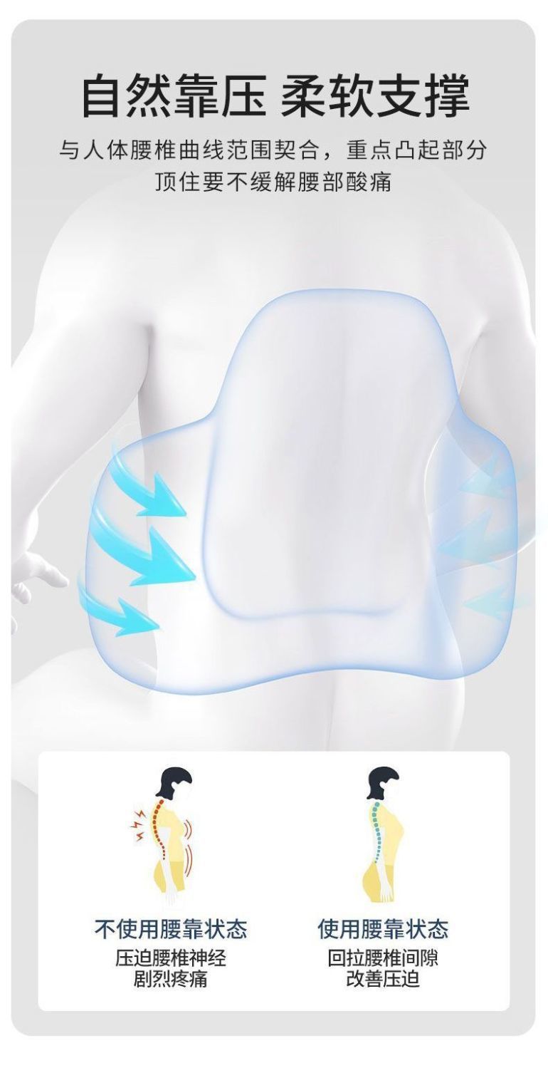 Car Lumbar Support Office Worker Comfortable Waist Support Memory Foam Lumbar Cushion Lumbar Support Manufacturer Wholesale Lumbar Support