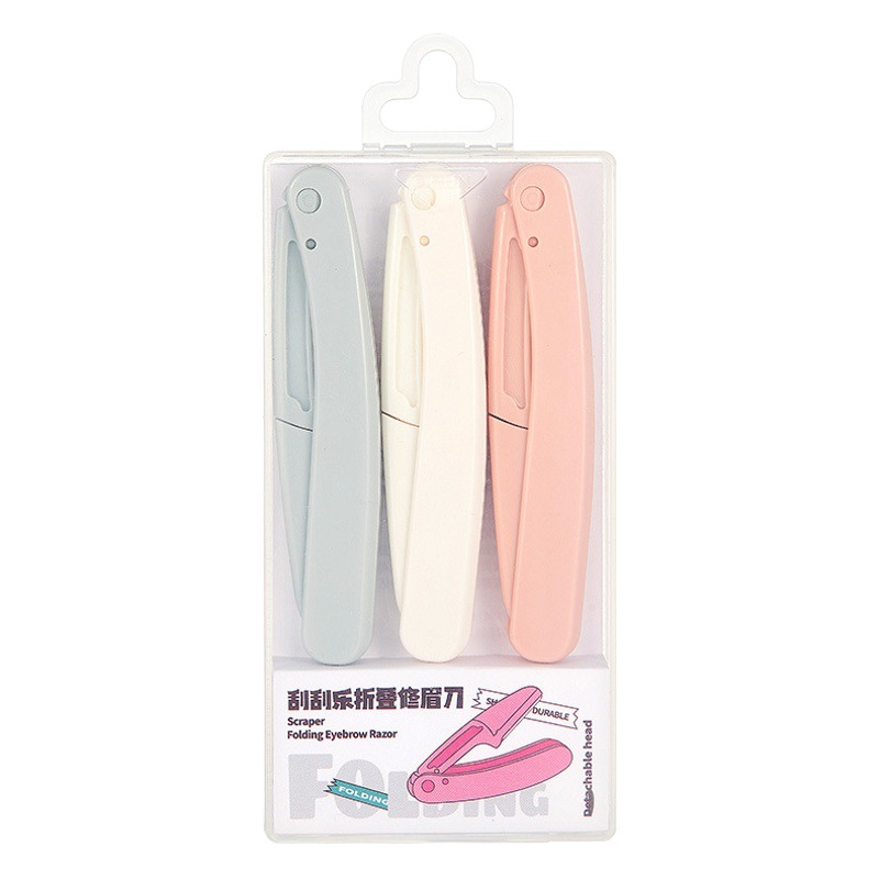 GECOMO recortadora de cejas plegable resistente a los arañazos suave, conveniente y duradera red de protección macro resistente a los arañazos conjunto de tres piezas para principiantes