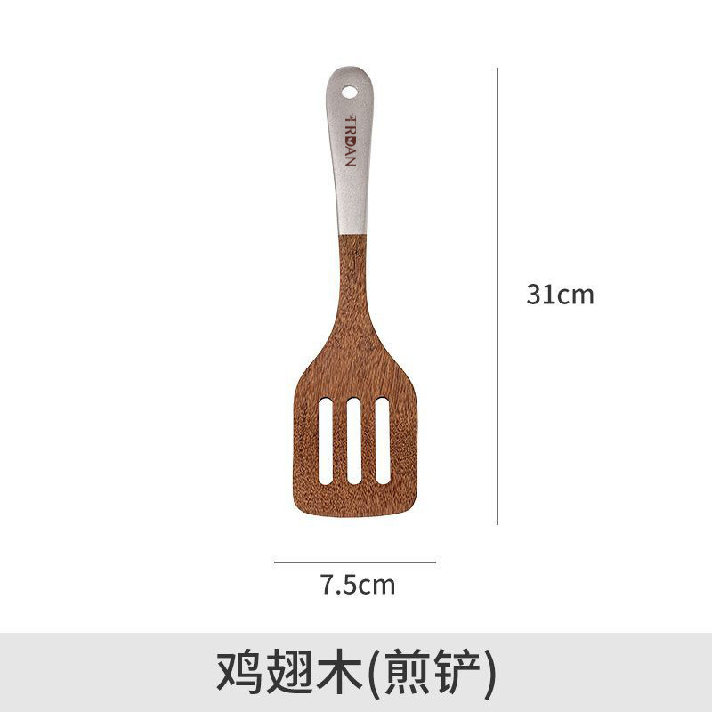 닭 날개 나무 프라이팬 주걱