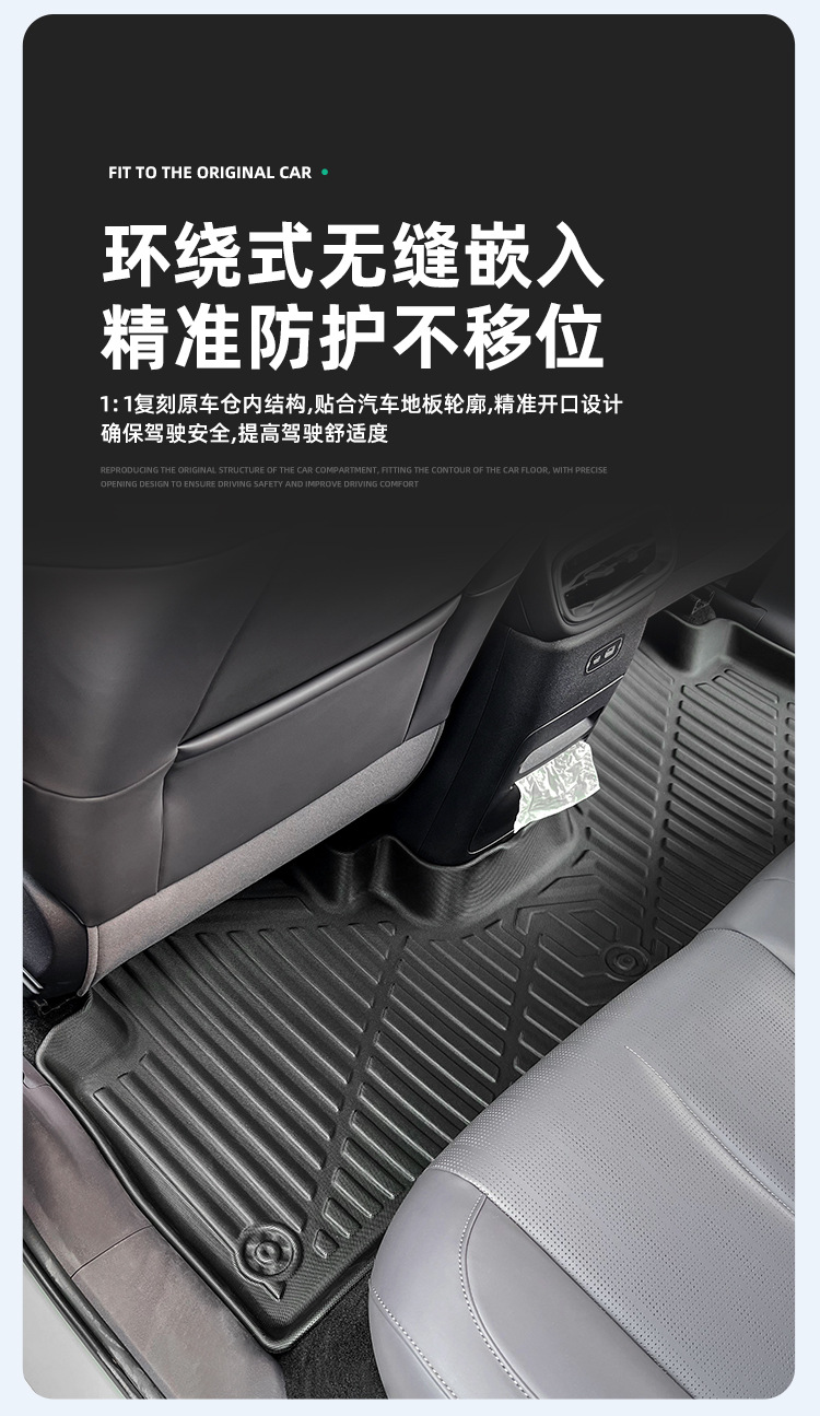 Suitable for 25-27 Models of Leapmotor B10 Car Floor Mats, Eco-Friendly Full Tpe Floor Mats, Trunk Mat, Eco-Friendly Seat Backrest