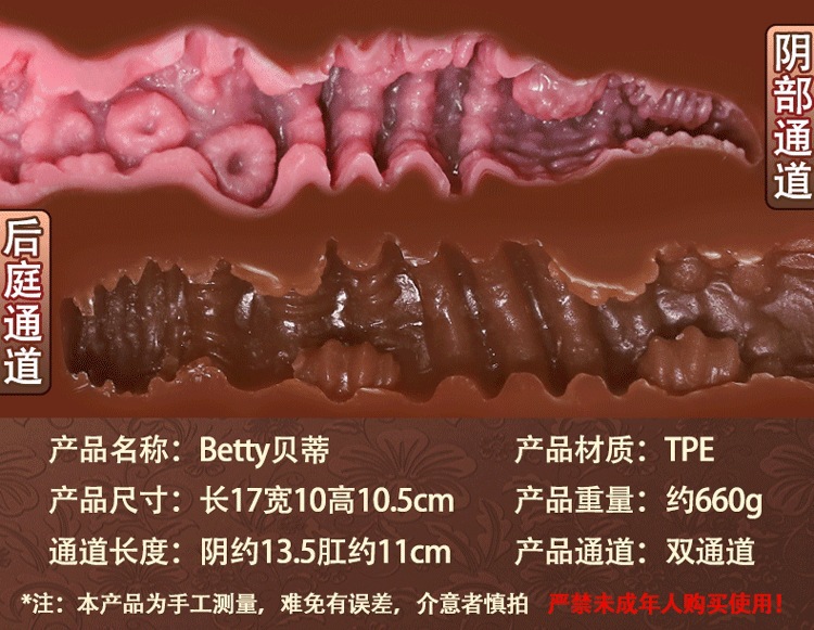 Jiuai Manual Male Masturbator Cup with TPE Inverted Mold Design, Brown — detail image 15