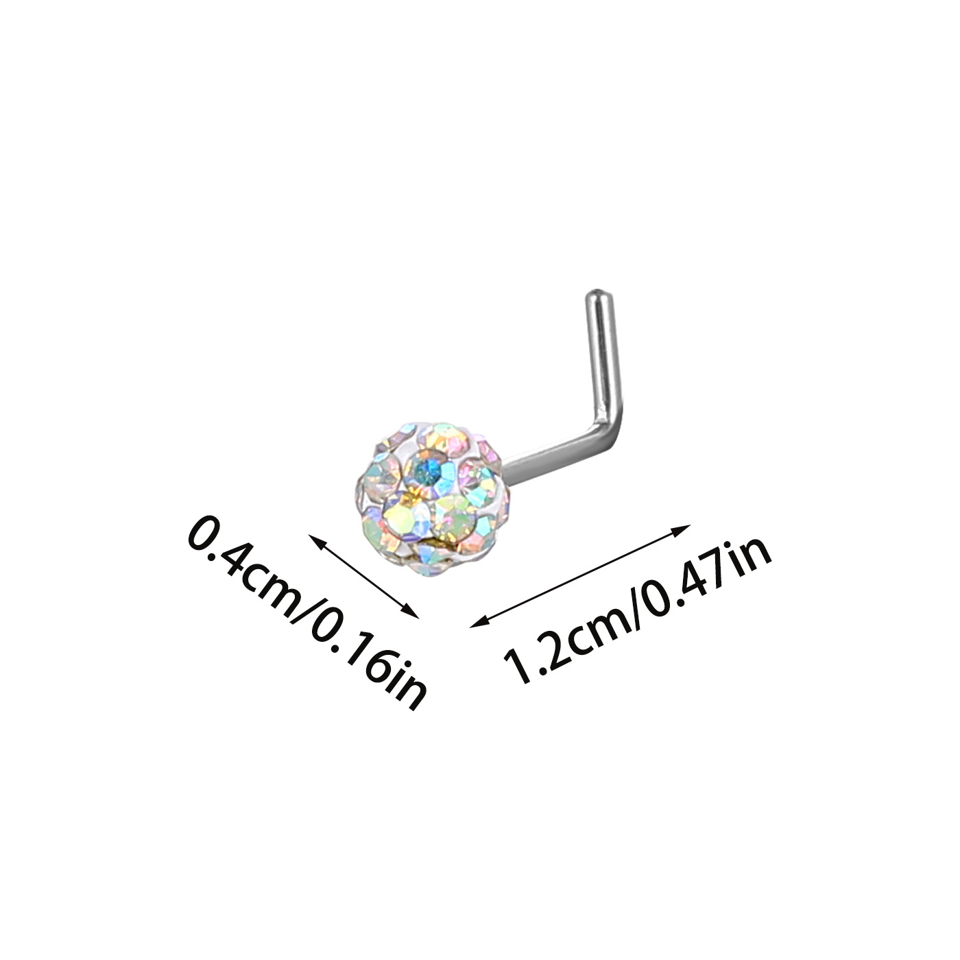 Personalisierter Nasenpiercing-Ring mit feiner Nadel und L-förmiger Kugel – Hersteller und Verkäufer_voghion.com