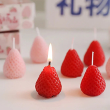 网红ins风草莓蜡烛蛋糕装饰铅笔蜡烛彩色数字音乐荷花蜡烛烘焙插